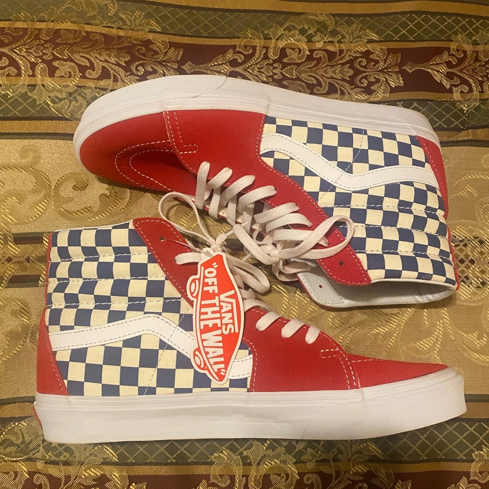 Vans Sk8-Hi BMX “Checkerboard” (Red, White, True Blue)